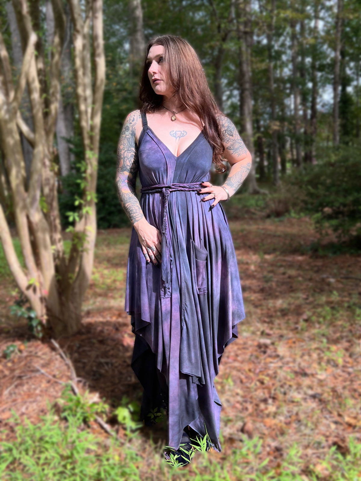 Adjustable Adventuring Dress Violet OOAK