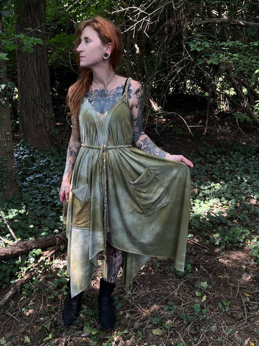 Adventuring Dress Tencel Woodbine colorway