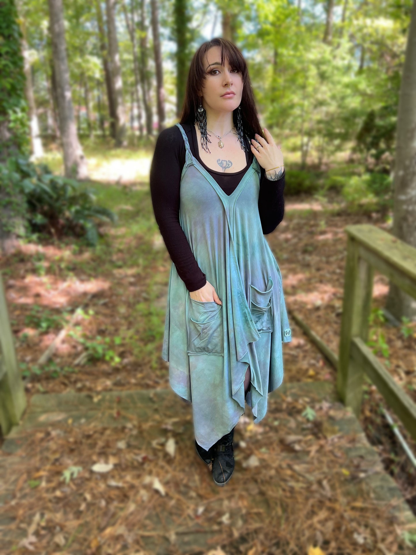 Adventuring Dress Coastal colorway OOAK