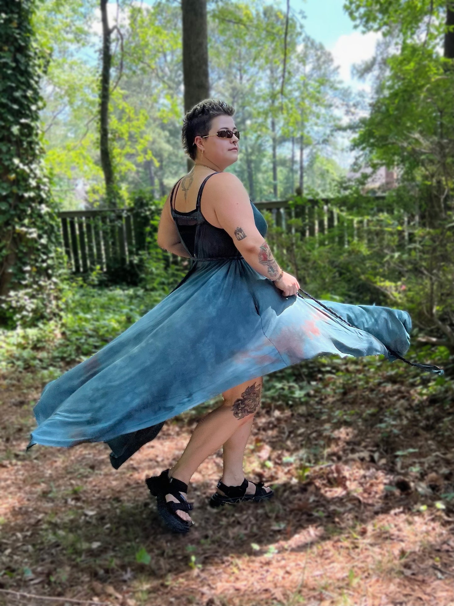 Adventuring Dress Azura colorway