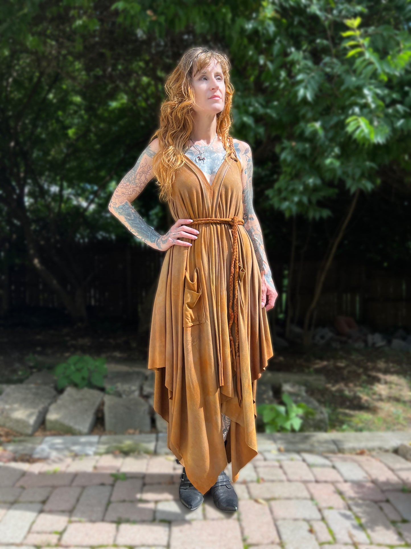 Adventuring Dress Hello Leo colorway OOAK