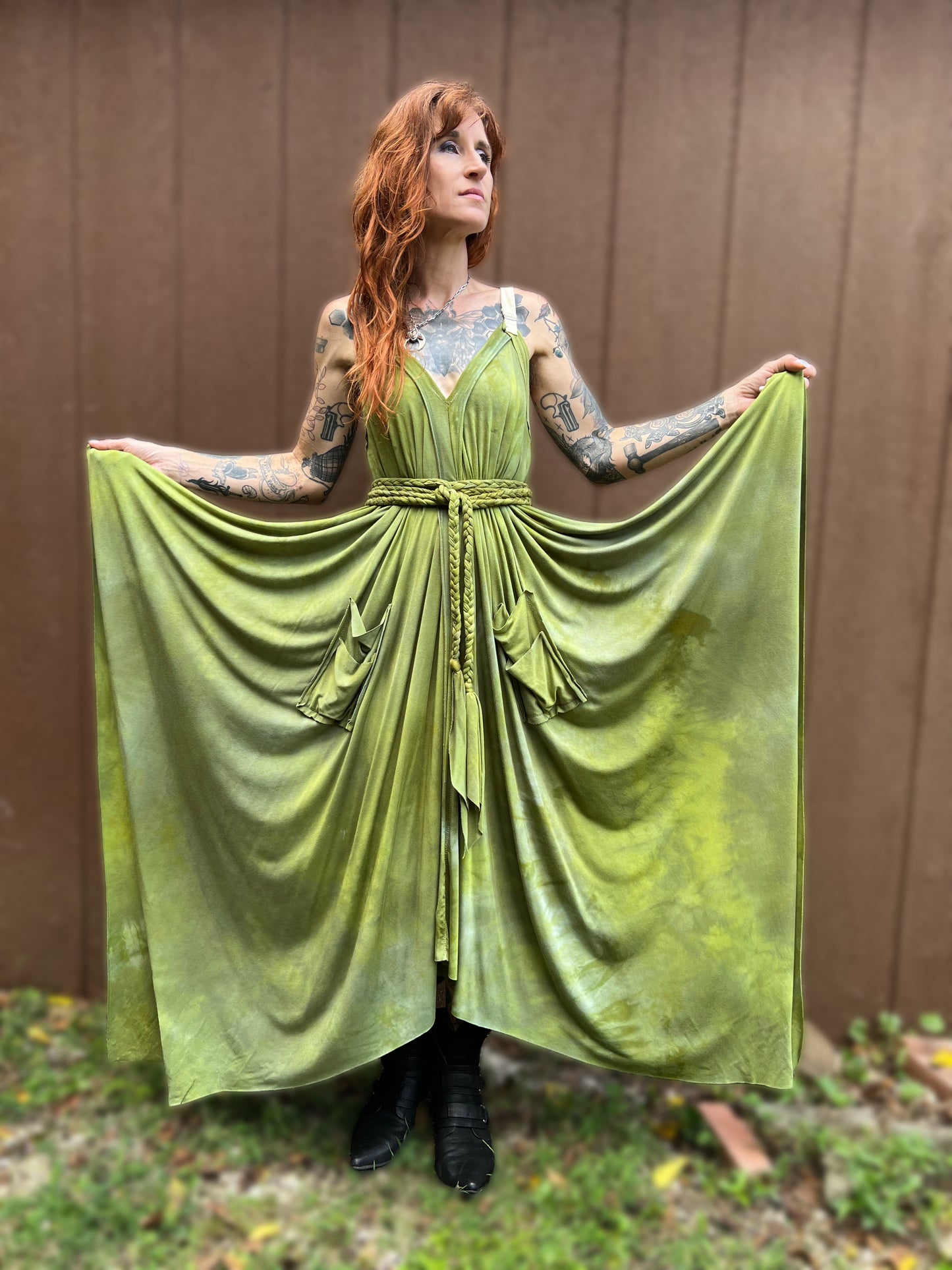 Adjustable Adventuring Dress Lemongrass