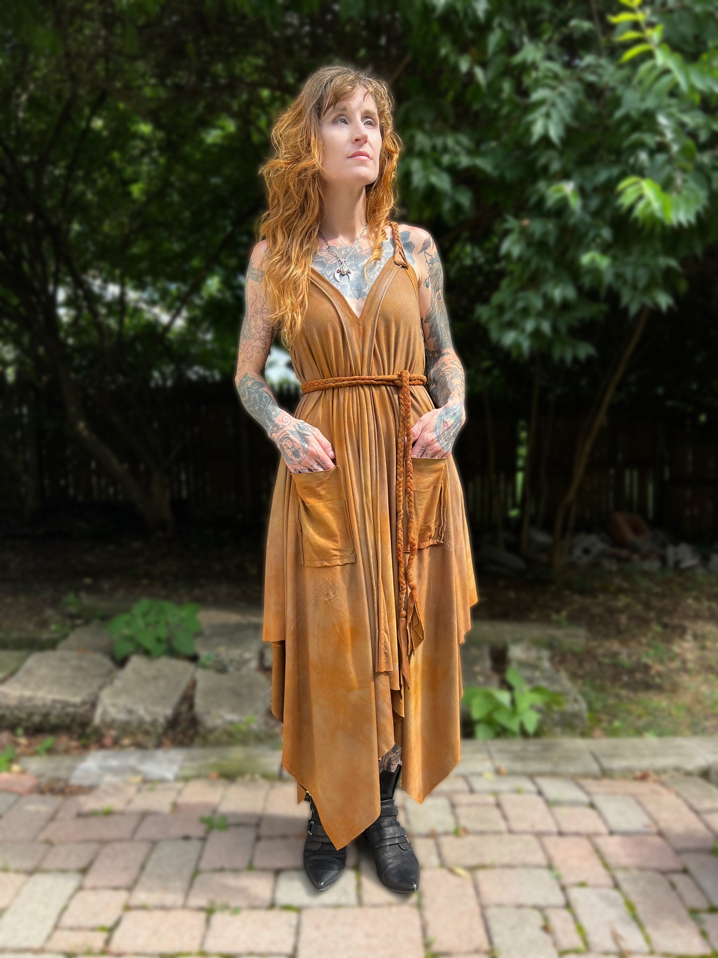 Adventuring Dress Hello Leo colorway OOAK