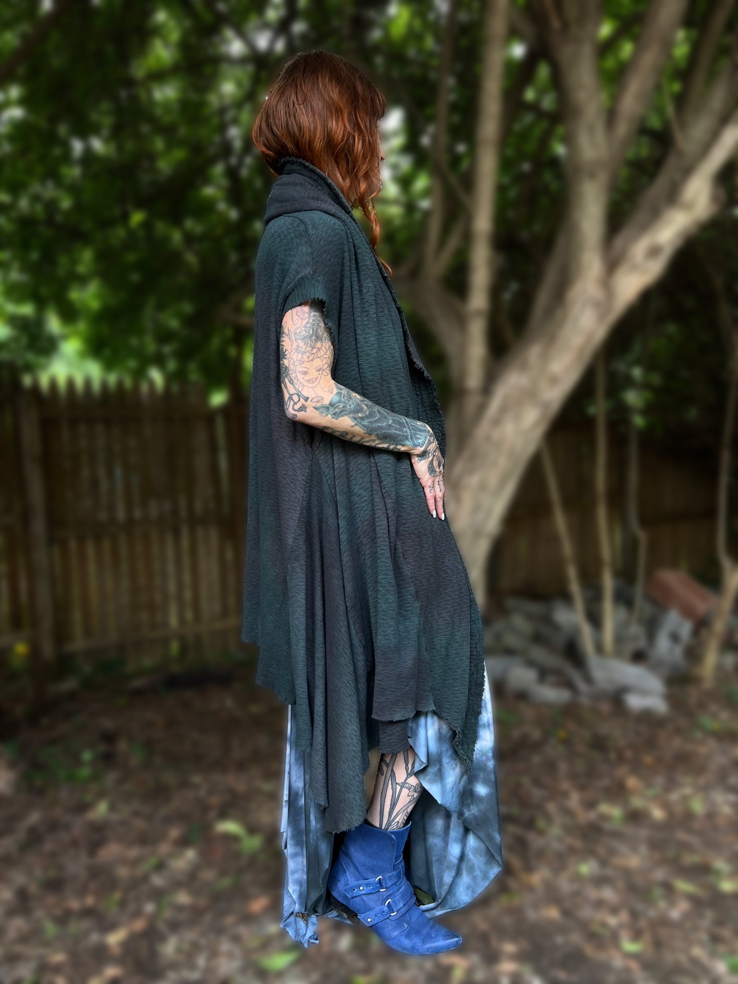 Your Favorite NPC Cloak Cropped Woods Witch OOAK
