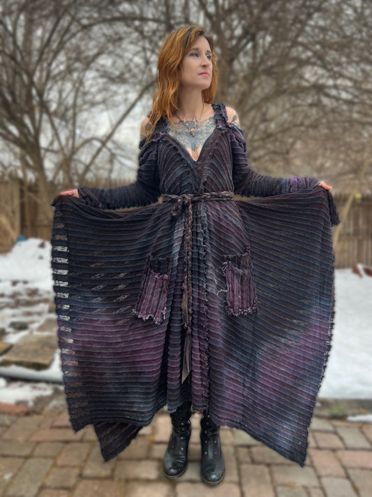 Adventuring Dress Stripe Sweater Knit OOAK