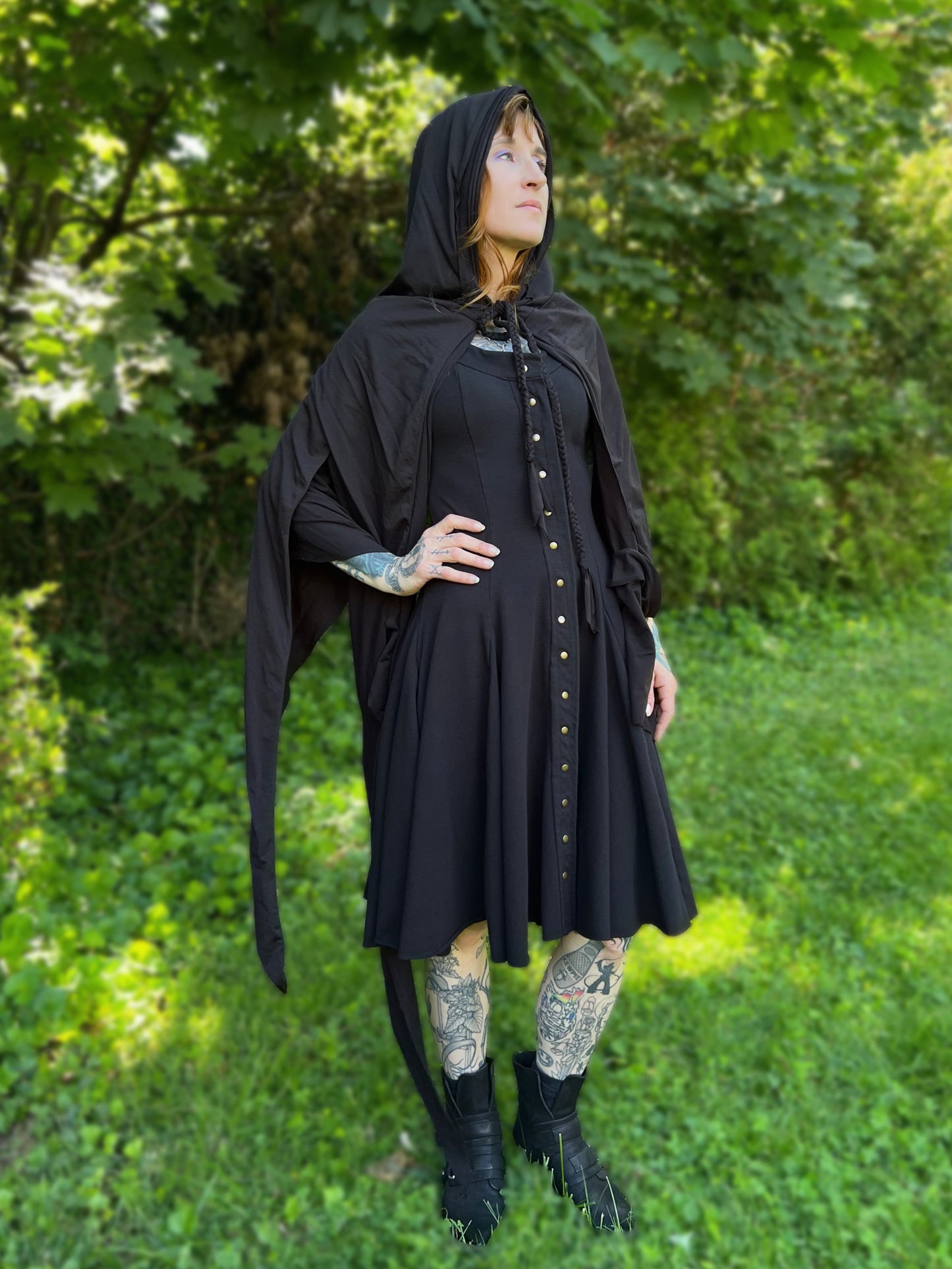 Lore Hooded Shawl Tencel OOAK