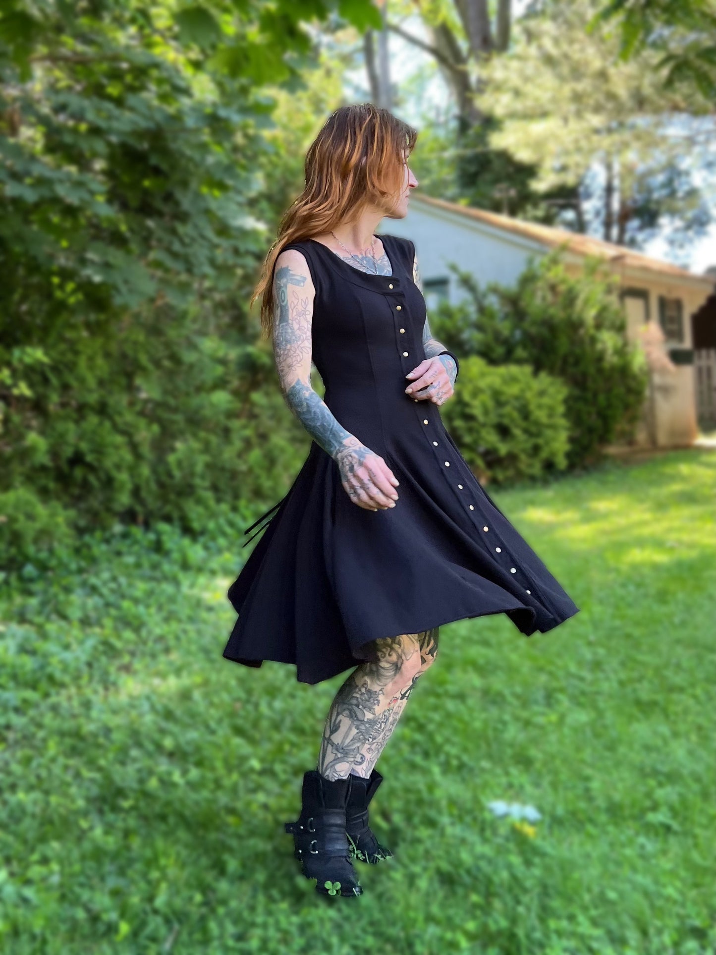 Dorian Dress Sleeveless Jet Black