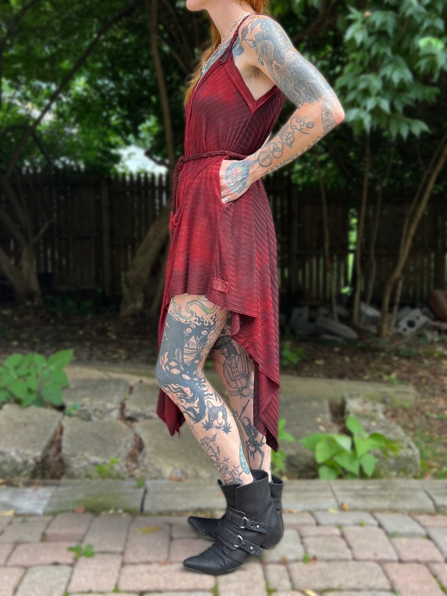 Adventuring Dress Bonfire colorway