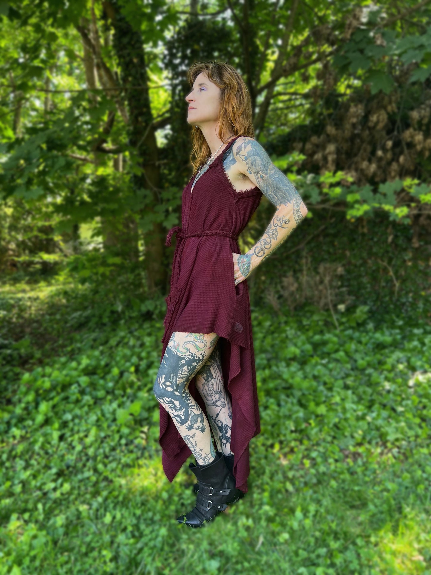 Adventuring Dress Raspberry OOAK