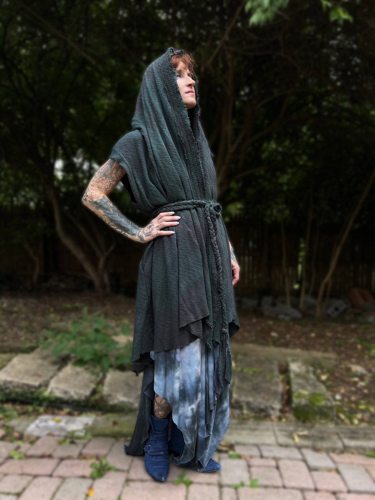 Your Favorite NPC Cloak Cropped Woods Witch OOAK