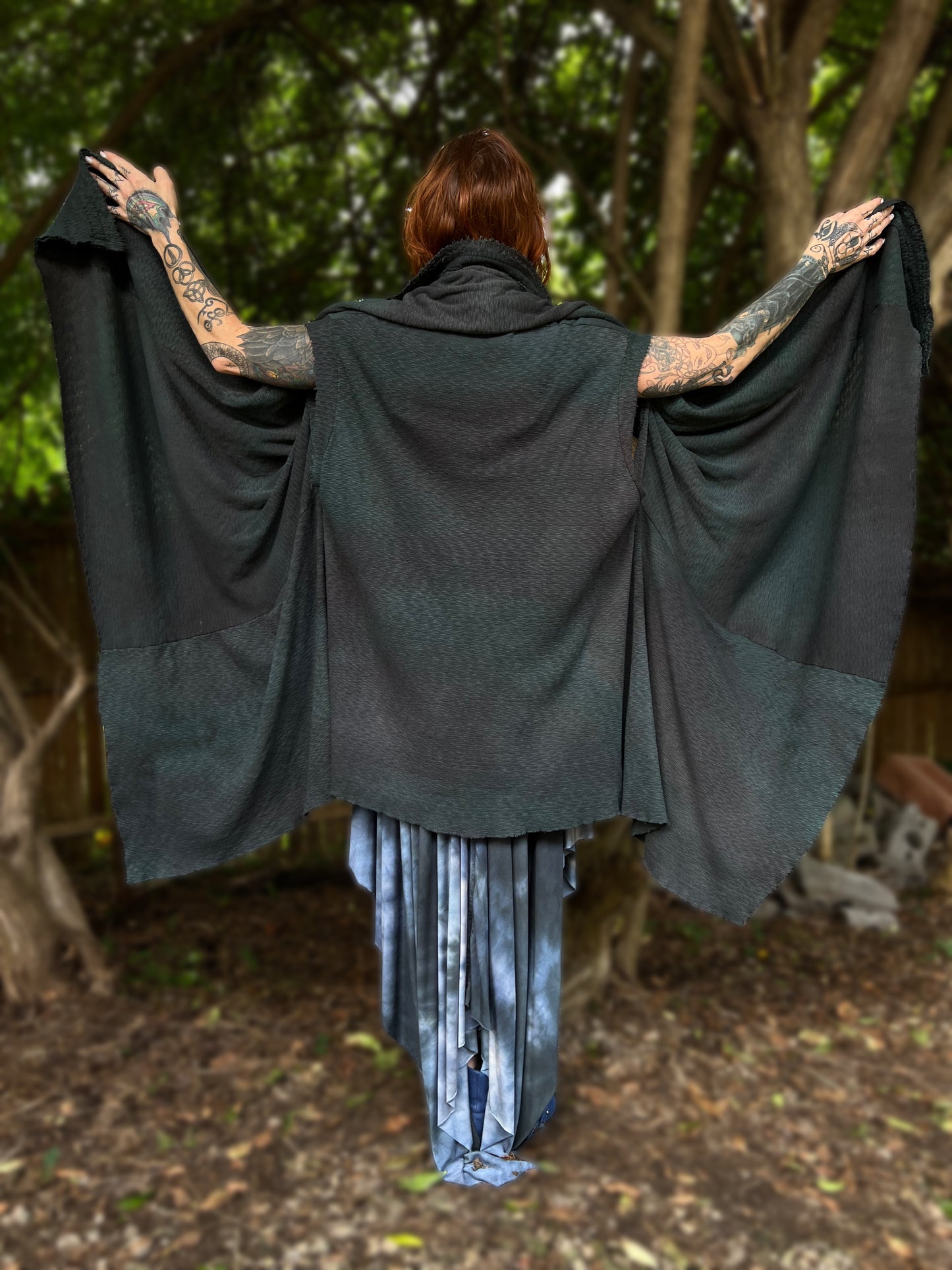 Your Favorite NPC Cloak Cropped Woods Witch OOAK