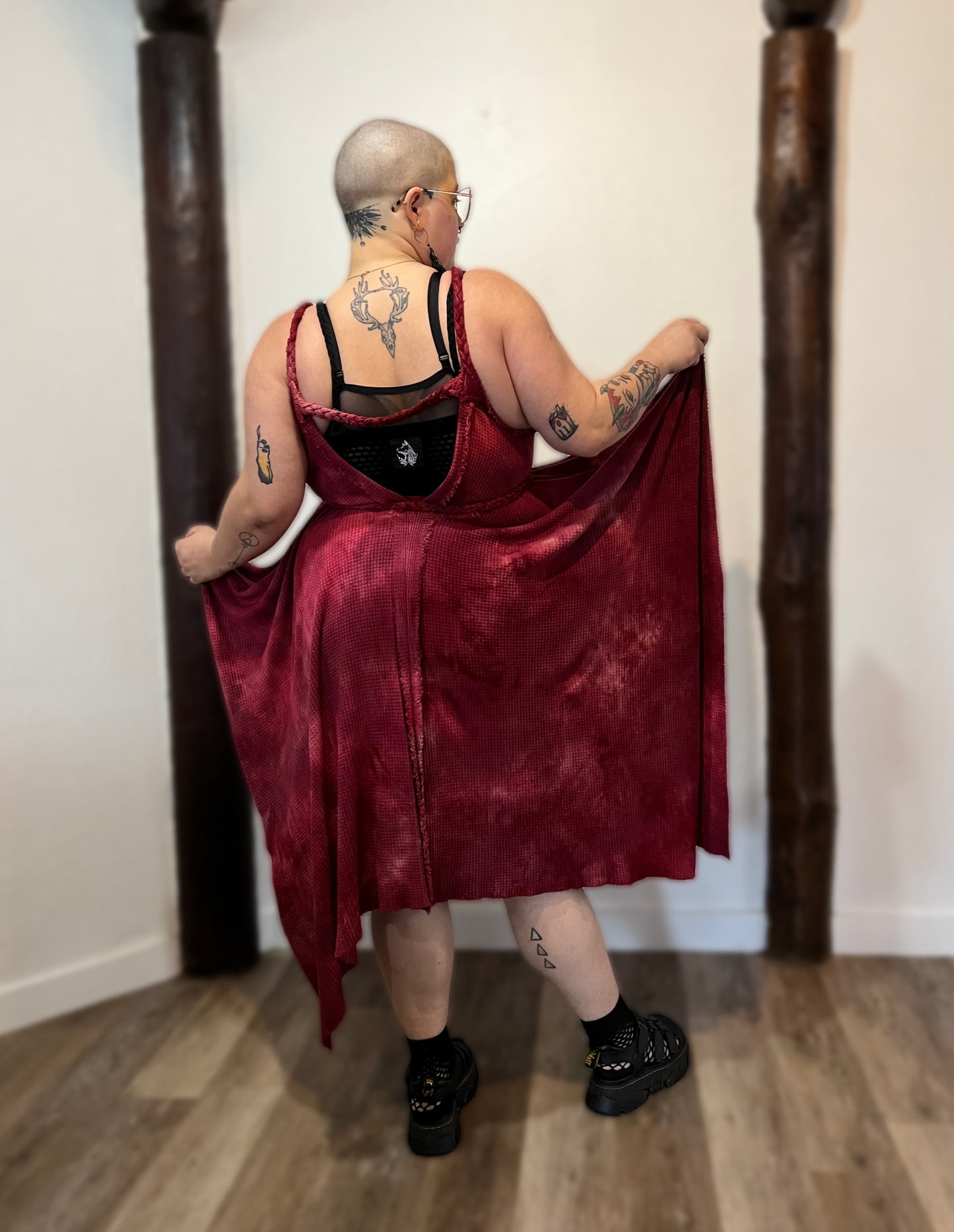 Adventuring Dress Waffle Puccoon colorway