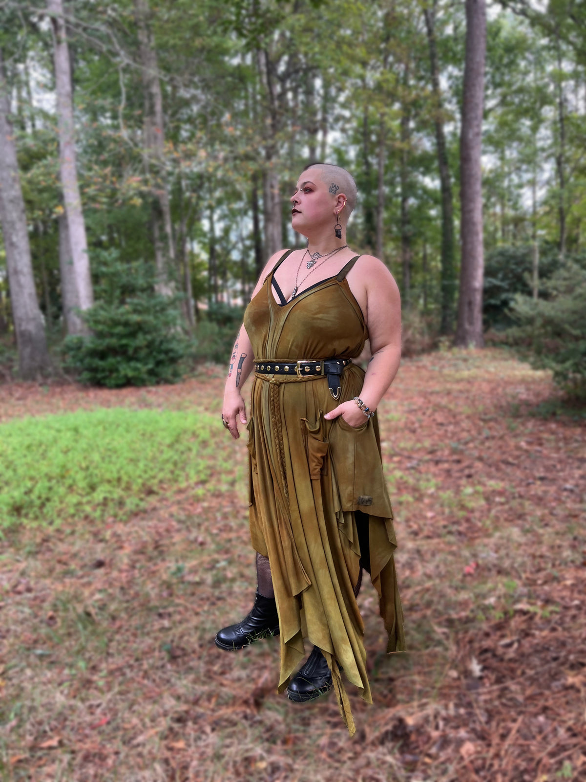 Adjustable Adventuring Dress Deciduous OOAK