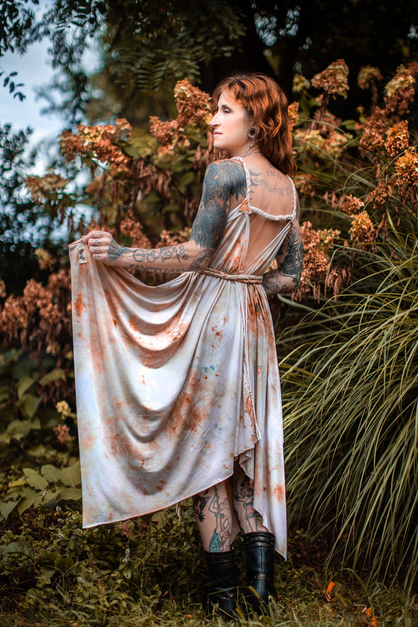 Adventuring Dress Tencel Leo Sun colorway
