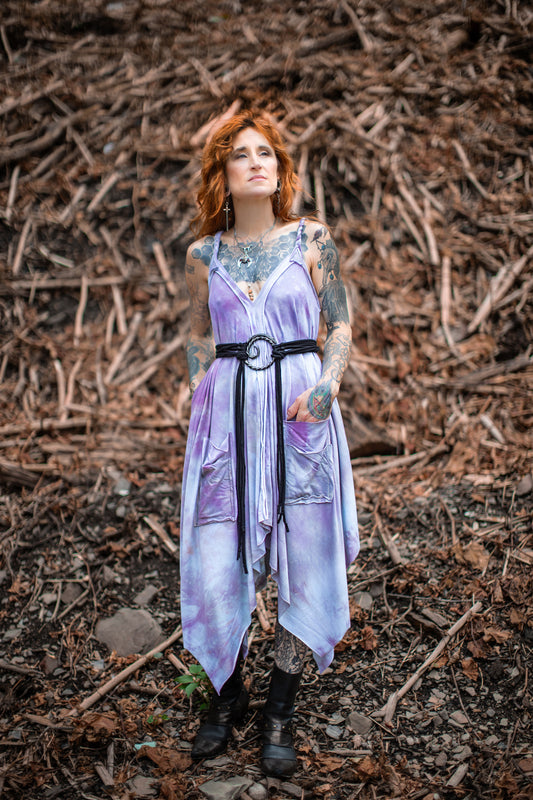 Adventuring Dress Tencel  Moonstone colorway