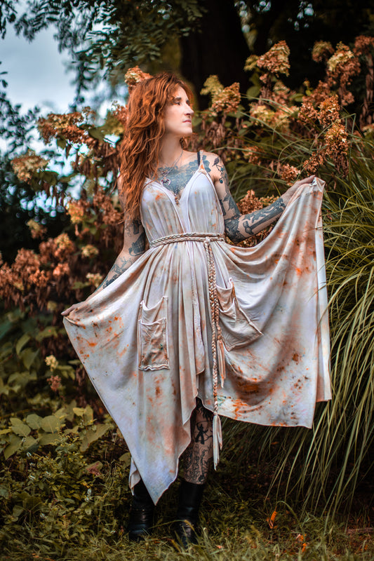 Adventuring Dress Tencel Leo Sun colorway