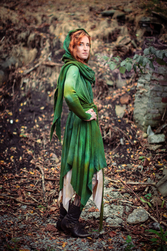 Traveler’s Cloak Waffle Knit Hedera colorway CROPPED