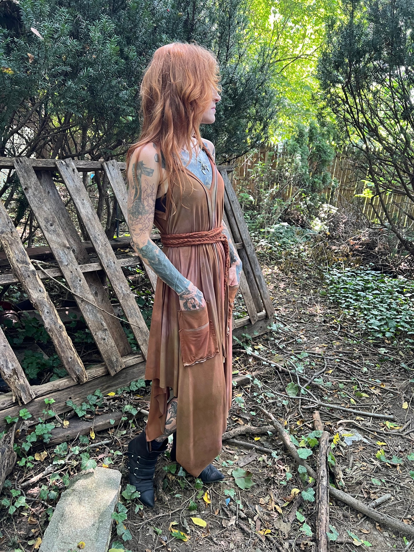 Adventuring Dress Modal Oaken colorway