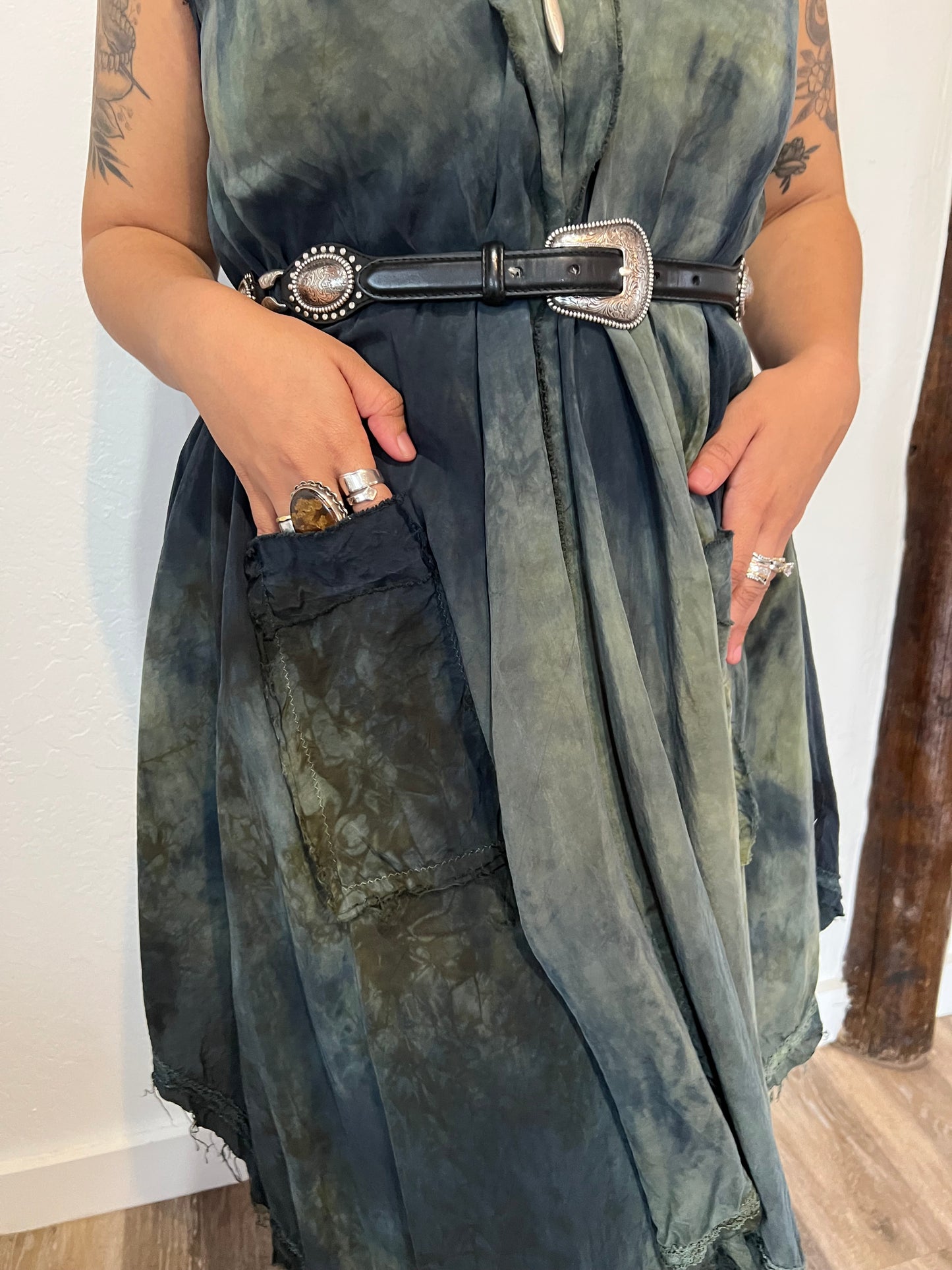 Adventuring Dress Cupro Lace Moon Snail colorway