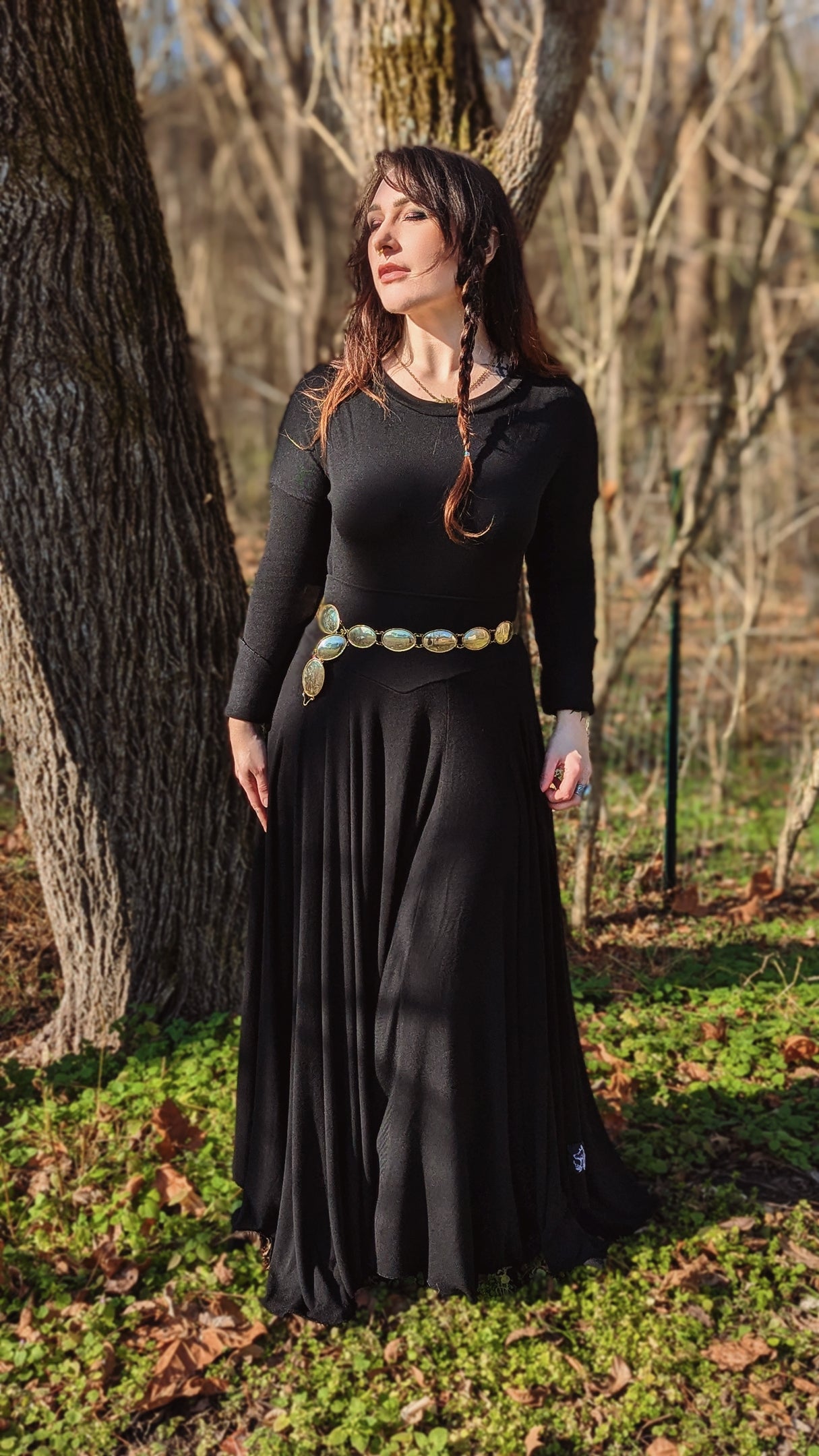 Danse Macabre Maxi Skirt Jet Black PREORDER