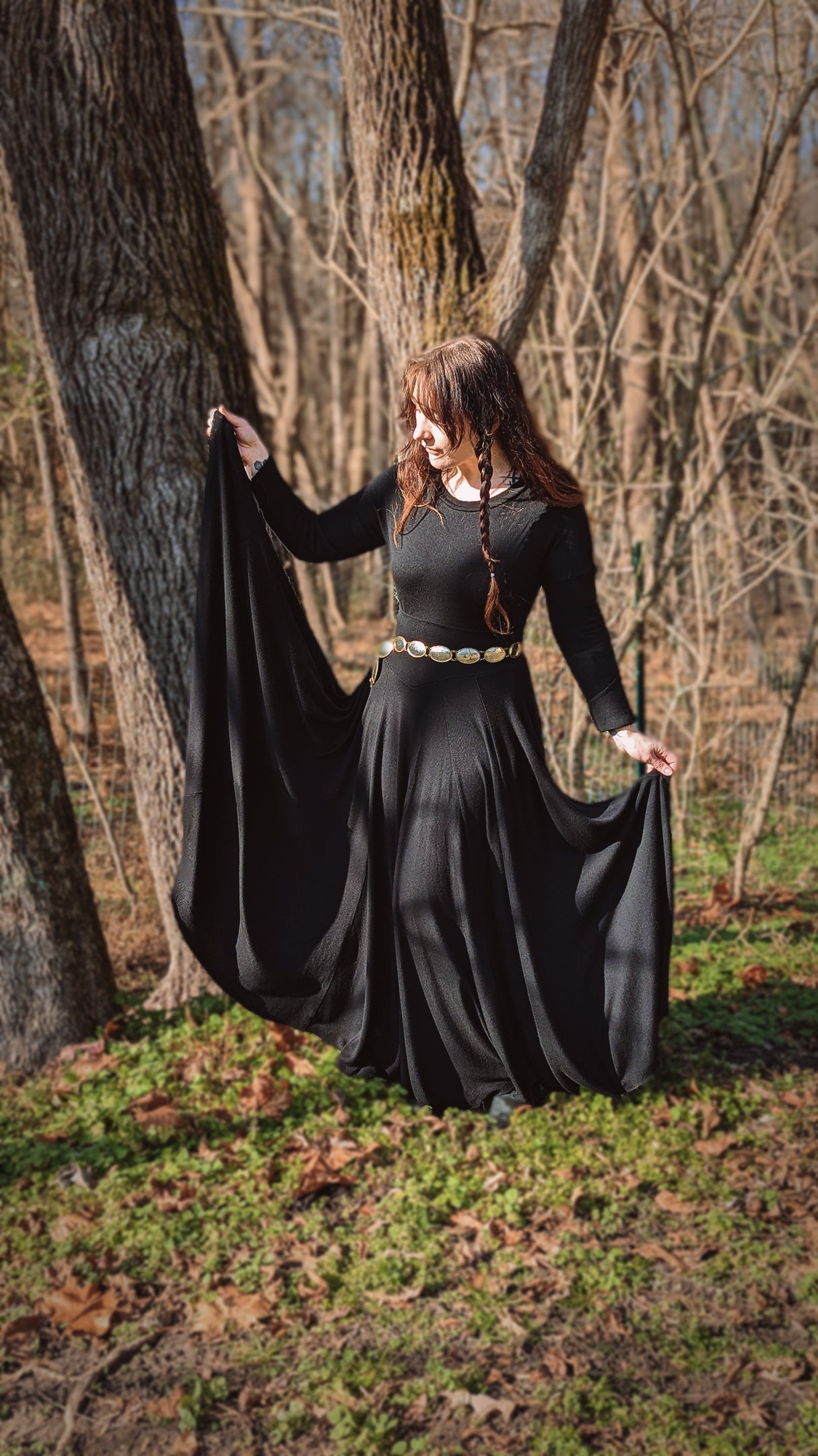 Danse Macabre Maxi Skirt Jet Black PREORDER